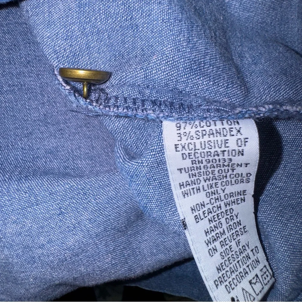 Bob Mackie Denim Top with Colorful Embroidery - Picture 5 of 7